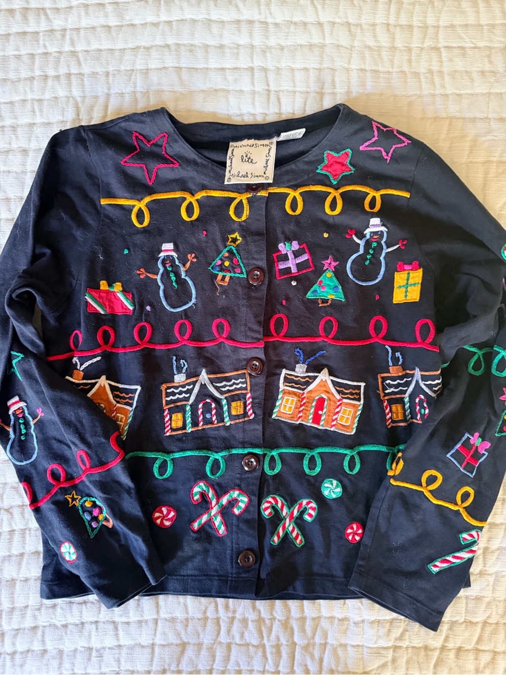 Michael Simon Cotton Christmas Cardigan